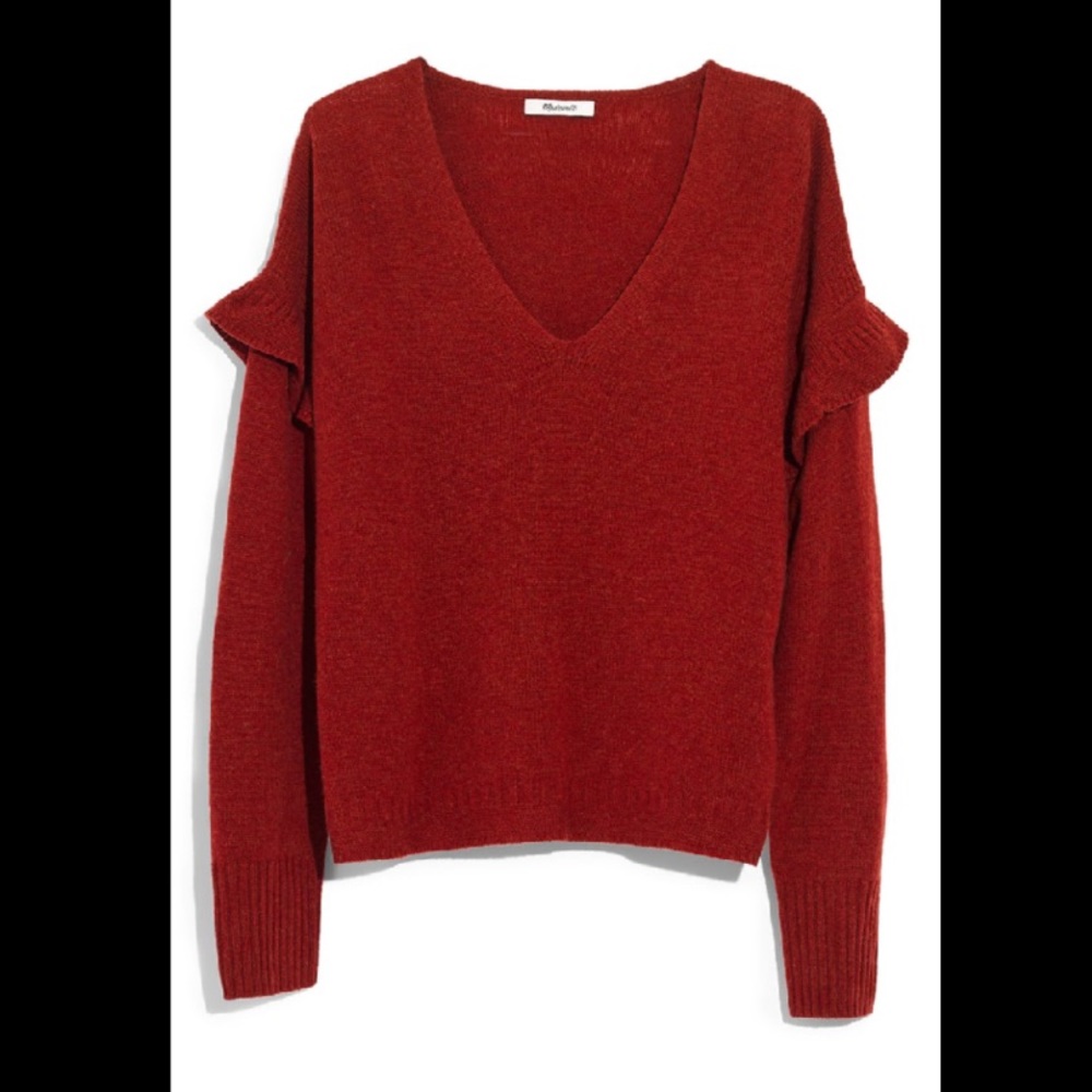 Madewell Ruffled Stitch-Play Pullover Sweater